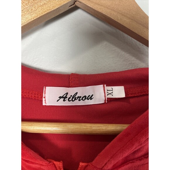 About Red Santa Zip Up Sweatshirt Size XL - Picture 2 of 3